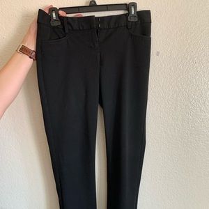 Express editor black pinstripe pants, boot cut